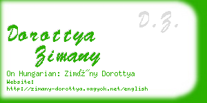 dorottya zimany business card